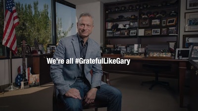 Dozens of individuals from the military, police, and fire services were joined by their families and dozens of Hollywood legends in the creation of a video tribute and thanks for his tireless work with the Gary Sinise Foundation.