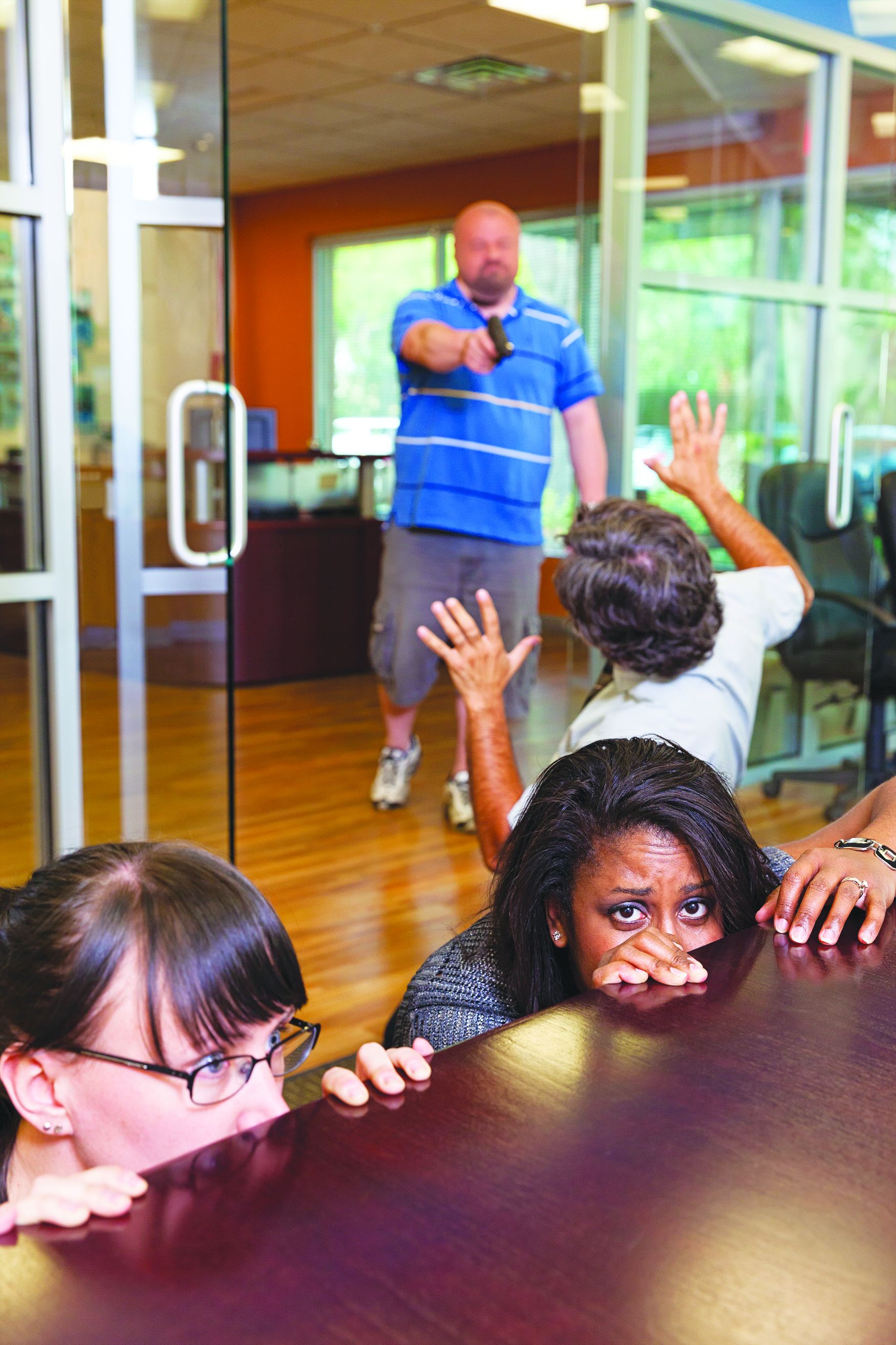 Many people think active shooters are invincible or unstoppable because they may be armed with several semi-automatic handguns, multiple magazines, and long guns.