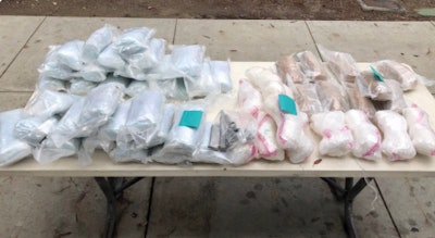 Officers with the Los Angeles Police Department were able to take about $1 million worth of crystal meth off the streets of South Los Angeles in an early Sunday morning bust.