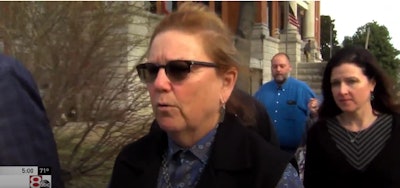 Former Nowata County (OK) Sheriff Terry Sue Barnett arrives for a court hearing Tuesday. Barnett, all of her deputies, and even a K-9 resigned over 'dangerous' jail conditions Monday. (Photo: ABC Tulsa)