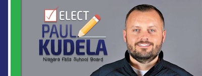 Paul Kudela—who has worked as a patrol officer for the department and is currently a detective—said that his background as a former teacher in the Niagara Falls City School District will allow him to make informed decisions that enhance the quality of education for all students.