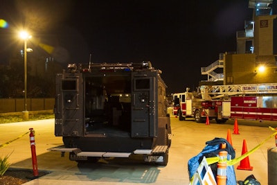 Officers and firefighters partnered in one of the exercises during Urban Shield 2013. Such multi-disciplinary training was the staple of the two-day training marathon until local politicians ended the event.