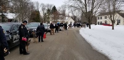 The Hartford (WI) Police Department posted to Facebook, 'Today, just a few of us (roughly 40) stopped by to see Emma. She had no idea we were coming so she was VERY excited. What an amazing and strong little girl. It was such a great morning. #teamemma.'