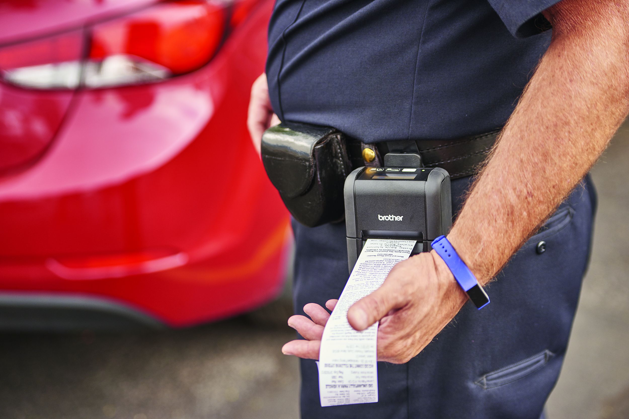 Portable printers designed to work with e-citation software create easily read citations, unlike handwritten tickets that can be difficult to decipher.