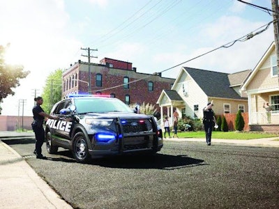 The 2020 Police Interceptor Utility hybrid comes standard with all-wheel drive and is suited to urban and rural patrol.