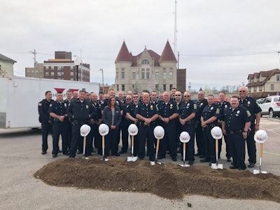Officials in Huntington, Indiana gathered on Wednesday with members of that city's police department and several members of the community to celebrate the groundbreaking of a new headquarters facility.