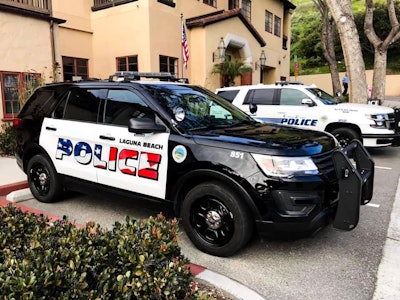 The Laguna Beach (CA) City Council voted Tuesday to keep the city's new patrol vehicle logo design that incorporates the star and stripes of the American flag. Some residents had said the logo was too 'aggressive.' (Photo: Laguna Beach PD/Facebook)