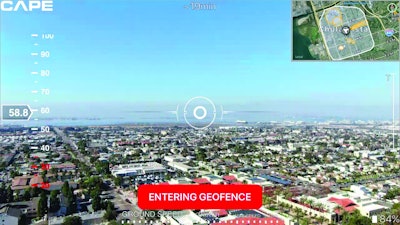 Law enforcement agencies can use Cape's cloud platform to transmit aerial views of a scene from the drone to officers at other locations.