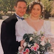 Kerry Avery, M.Ed. with her husband on their wedding day in 1995.