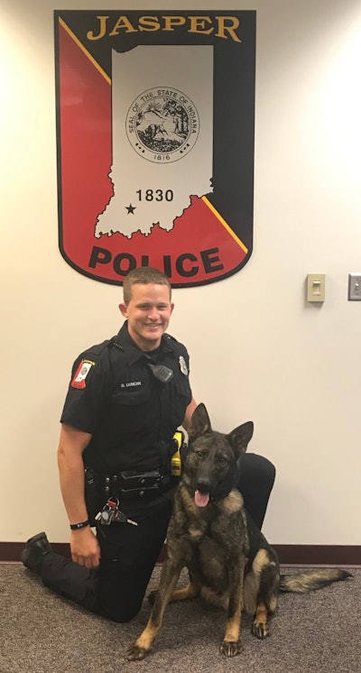 Officer Brent Duncan and K-9 Mack.