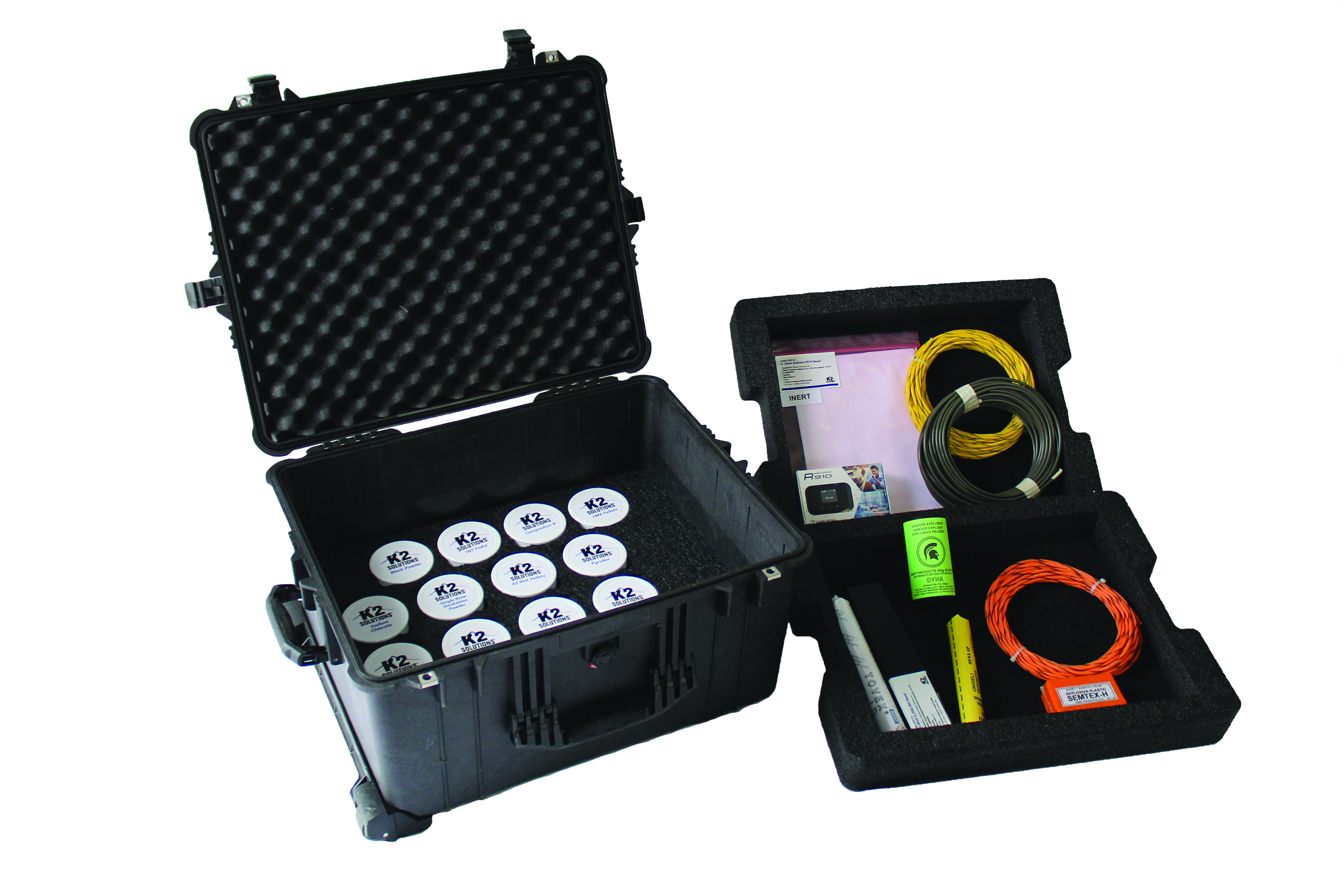 K2 Solutions' Canine Scent Kit comes in a hard case with all materials organized and labeled.