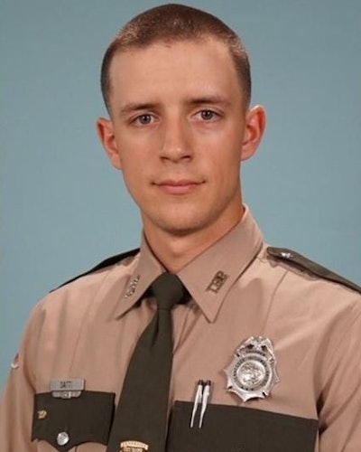 Trooper Matthew Gatti was responding to a report of a car fire when he lost control of his patrol vehicle and collided with a tractor-trailer truck.