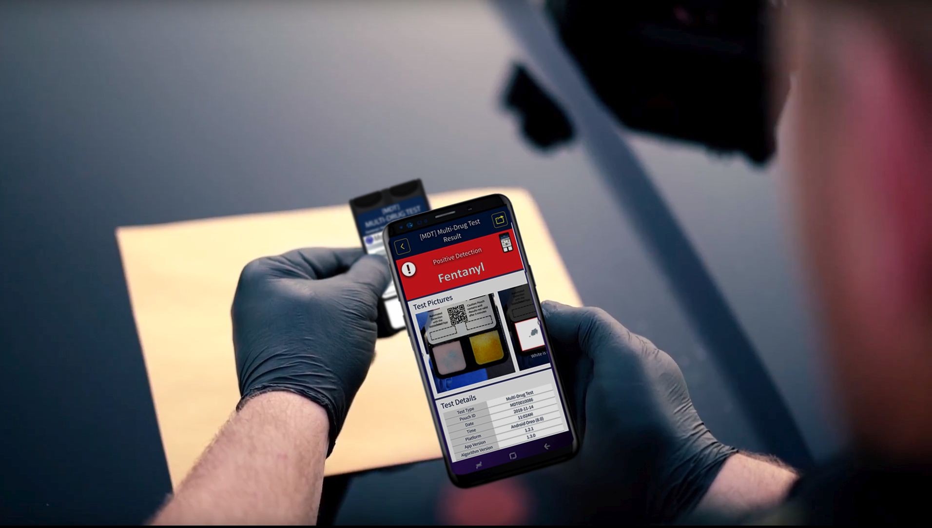 Newer presumptive drug tests often provide a digital component to make identification easier and to document the chain of evidence.