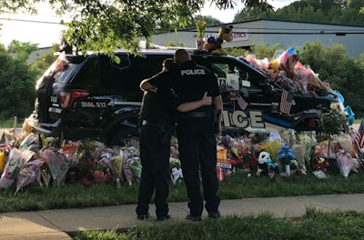 The Mooresville (NC) Police Department says it has been 'overwhelmed' by the show of support from its community after one of its officers was fatally shot during a traffic stop over the weekend.