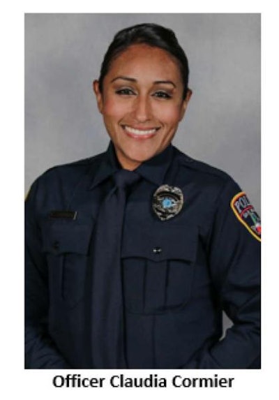 Officer Claudia Cormier was struck by an SUV Saturday night. She was severely injured. (Photo: San Marcos PD)
