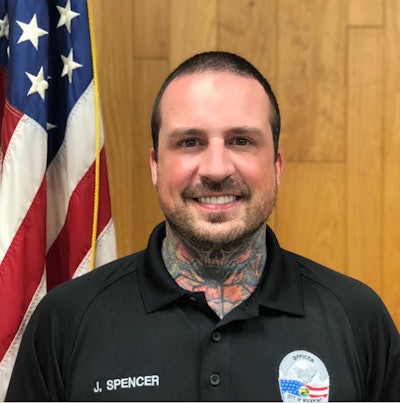 Jeremy Spencer—the former drummer of Five Finger Death Punch—has been sworn in as a reserve police officer for the Rockport (IN) Police Department.