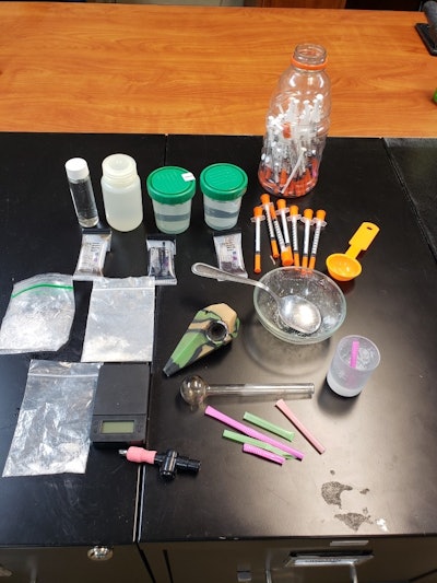 Officers with the Loretto (TN) Police Department had some fun on Facebook when they posted an image of drugs and drug paraphernalia seized from a man who was attempting to flush the stuff down a toilet.