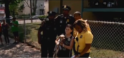 Police officers with the Newark Police Department have donated a new service dog to a 10-year-old boy with autism after learning that his previous dog had died when it was struck by a car.