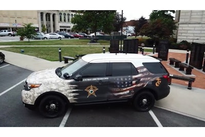 The Clinton County Sheriff's Office recently unveiled a patrol vehicle specially wrapped with a tribute to the military service of one of its deputies.