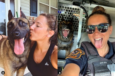 Officer Brittney Fornarotto and K-9 Jax are 'blowing up' on social media with more than 15,000 followers.