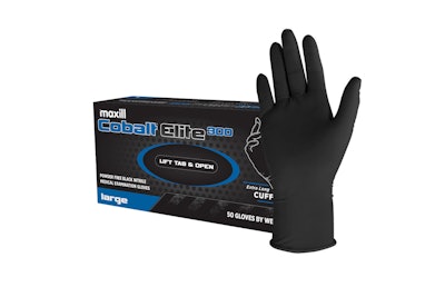 maxill Cobalt Elite 300 black nitrile gloves