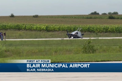 Two pilots with the Omaha (NE) Police Department suffered minor injuries when the helicopter they were flying had a power loss as it was about to land.