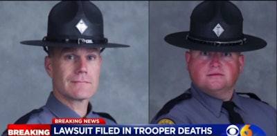 Virginia State Troopers Henry John Cullen III and Berke Morgan Matthew Bates were killed in a helicopter crash during the 2017 white nationalist rally in Charlottesville. (Photo: WTVR screen shot)