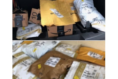 After a stash of delivery boxes from online retailer Amazon were found in a local cemetery, responding officers with the Burlington (MA) Police Department set about the task of delivering them to their intended destination.