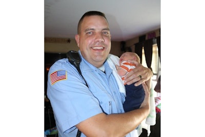 In early September, Officer Greg Fritz of the Pottstown (PA) Police Department helped two medics deliver a baby boy, unwrapping the newborn's umbilical cord from around his neck.