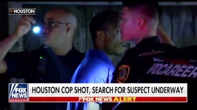 A Houston officer was shot Thursday in a gunfight with a suspect. (Photo: Fox News Screeen Shot)