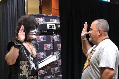 Legendary KISS drummer—and longtime friend to law enforcement—Eric Singer was sworn in as an honorary corporal with the Wharton Police Department prior to the band's performance in nearby Houston.