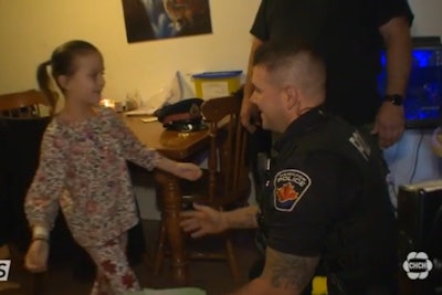 Constable Sean Connelly saved the life of 7-year-old Tiannah when she had a heart attack.