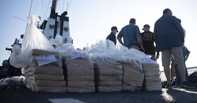 The Coast Guard Cutter Alert crew offloaded more than 6,800 pounds of cocaine, worth an estimated $92 million near San Diego on Wednesday.