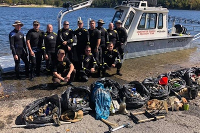 The Oklahoma Highway Patrol dive team recently conducted a two-day training beneath in Tenkiller Ferry Lake, a reservoir in eastern Oklahoma.