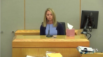 Fired Dallas officer Amber Guyger gives testimony in her murder trial. (Photo: ABC News Screen Shot)