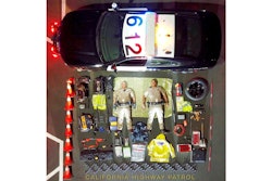 On Facebook, Instagram, and Twitter, people are posting pictures of themselves with all of their things. The California Highway Patrol West Valley Division posted a picture to Facebook of a squad car, two officers, and all the items they manage to jam into their vehicle.