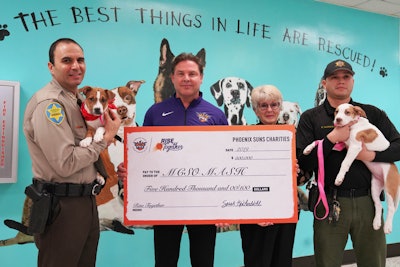 The Phoenix Suns 'Rise Together' Charities on Tuesday donated a half million dollars to the Maricopa County Sheriff's Office to help the agency in rehabilitation of inmates.