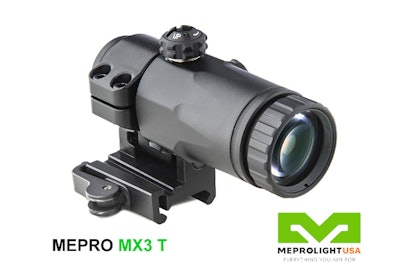 The Mepro MX3 T is compatible with Meprolight optical weapon sights and other manufacturers’ sights.
