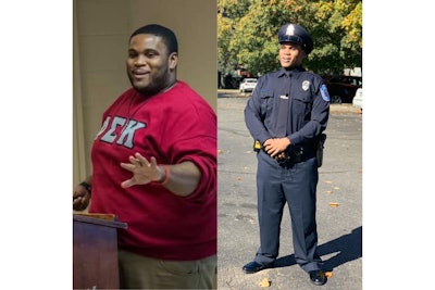 One of the graduates of the 120th Basic Recruit Class for the Richmond (VA) Police Department overcame a personal challenge in addition to the rigors of the training and learning he underwent alongside his classmates. He dropped nearly 200 pounds.