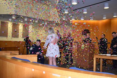 Immediately following the swearing-in ceremony for a new batch of officers with the Myrtle Beach (SC) Police Department Friday, the last officer to take the oath of service and have his badge pinned to his chest turned to his girlfriend, got on one knee, and proposed marriage.