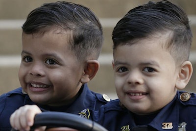 Aaron and Evan Rolon began have traveled to police precincts around the country showing law enforcement their appreciation while building a following on their social media accounts.
