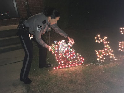 Officers with the Aberdeen (MD) Police Department were not going to let vandals ruin Christmas for a family whose front yard decorations were trashed earlier this month.