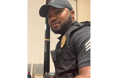 Anthony Oglesby was behind the wheel of his patrol vehicle when for unknown reasons he drove off the right side of the road and struck a tree.