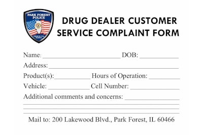 The Park Forest (IL) Police Department had some fun on social media with a post that sought to lure unsuspecting users of illegal drugs to send the agency information on their dealer's location and contact information.