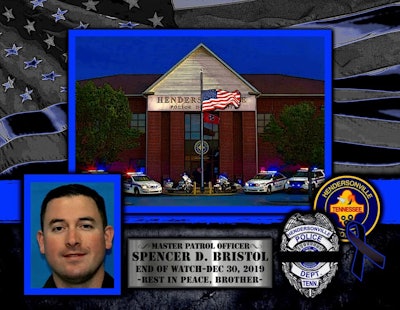 Officer Spencer Bristol of the Hendersonville, TN, police was struck by a vehicle and killed during a foot pursuit on I-65 Monday. (Photo: Hendersonville PD/Facebook)