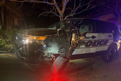 An officer with the Pascagoula (MS) Police Department and his K-9 partner suffered minor injuries on Tuesday night when their patrol vehicle was struck by a suspected DUI driver.