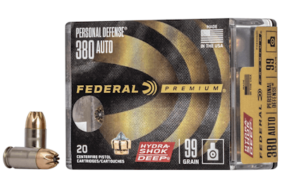 New Federal Premium Hydra-Shok Deep 380 Auto is scheduled to ship in the Spring of 2020.