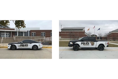 Two school resource officers with the Jasper (IA) Police Department are now outfitted with two patrol vehicles that were donated by a group of area residents who raised the money for the purchase and outfitting of the vehicles.
