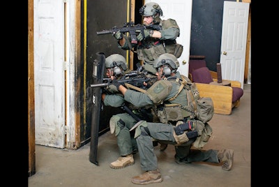 Patrol officers don't have all the equipment and training of tactical units, but they can learn from the tactics, including room clearing from the threshold.