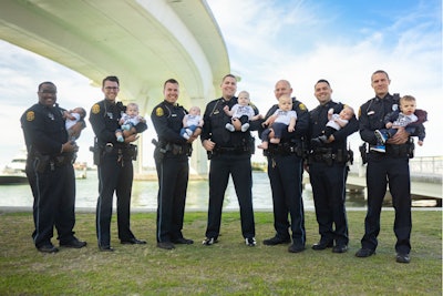 The Clearwater (FL) Police Department announced on social media that its extended family mushroomed last year with the arrival of 13 new babies in 2019.